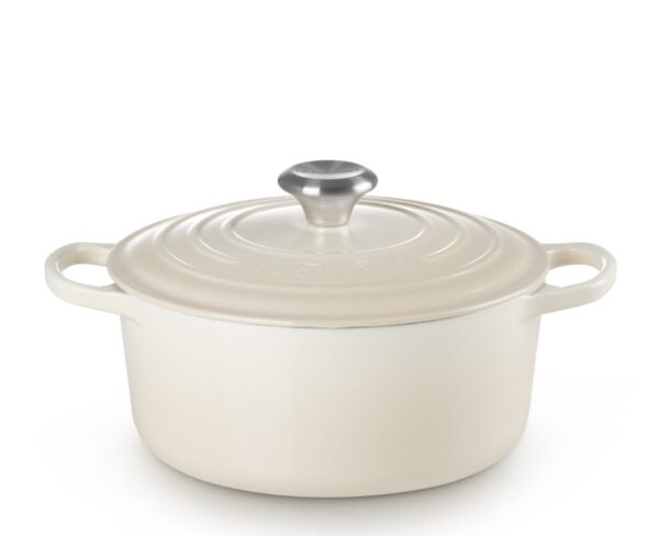 Le Creuset Evolution Casseruola Rotonda in Ghisa con Coperchio 26 Cm Meringue