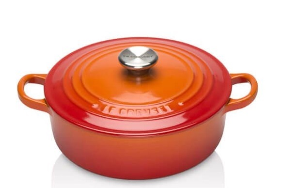 Le Creuset Evolution Casseruola Bassa Rotonda in Ghisa con Coperchio cm 24