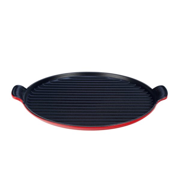 Grill Rotondo Extralarge In Ghisa Vetrificata 32 Cm Cerise