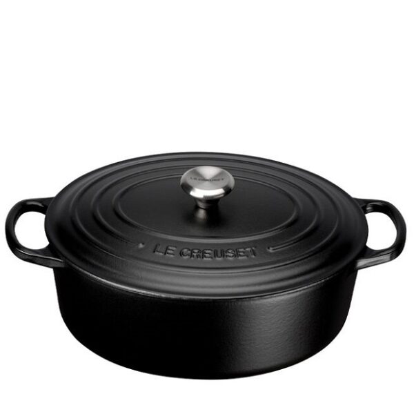 Le Creuset Evolution Casseruola Ovale in Ghisa con Coperchio 31 Cm Noir Mat