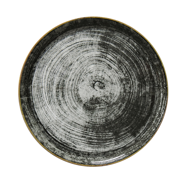 Piatto Pizza 33 cm Napoli Black Rotondo Saturnia 6 pezzi